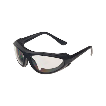 Guard-Dogs Safety Glasses, Anti-Fog, Clear Lens, Black Frame, 1 PR 211-11-01